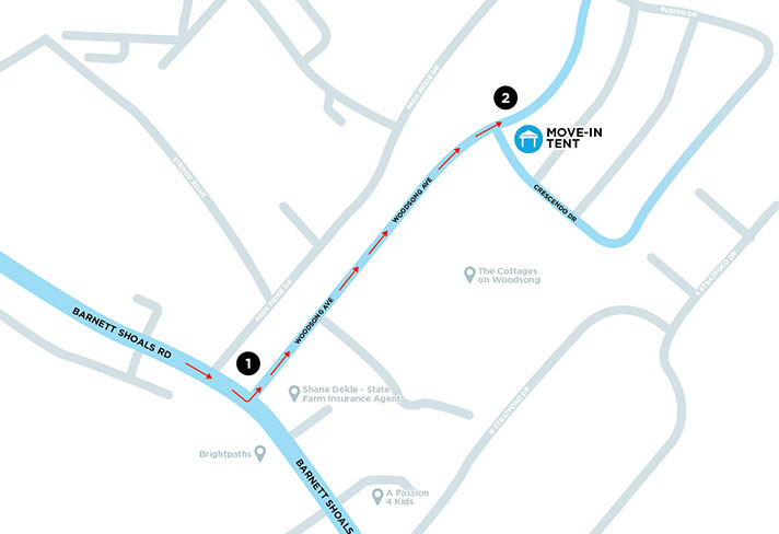 Woodsong Village Move-In map